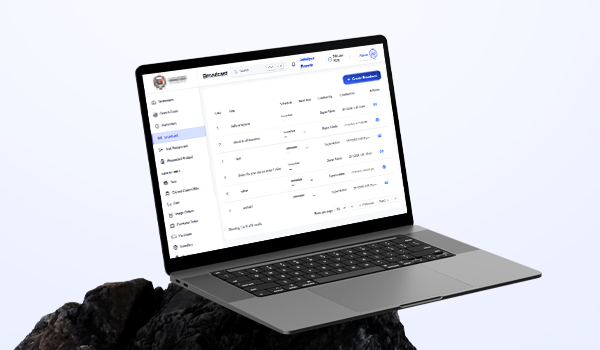 Dashboard on Laptop