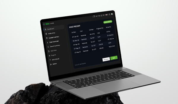Dashboard on Laptop